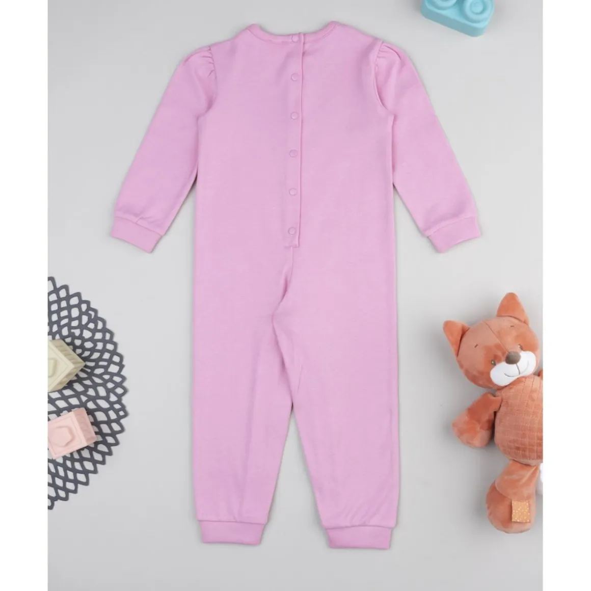 Pijama niña rosa con arcoíris