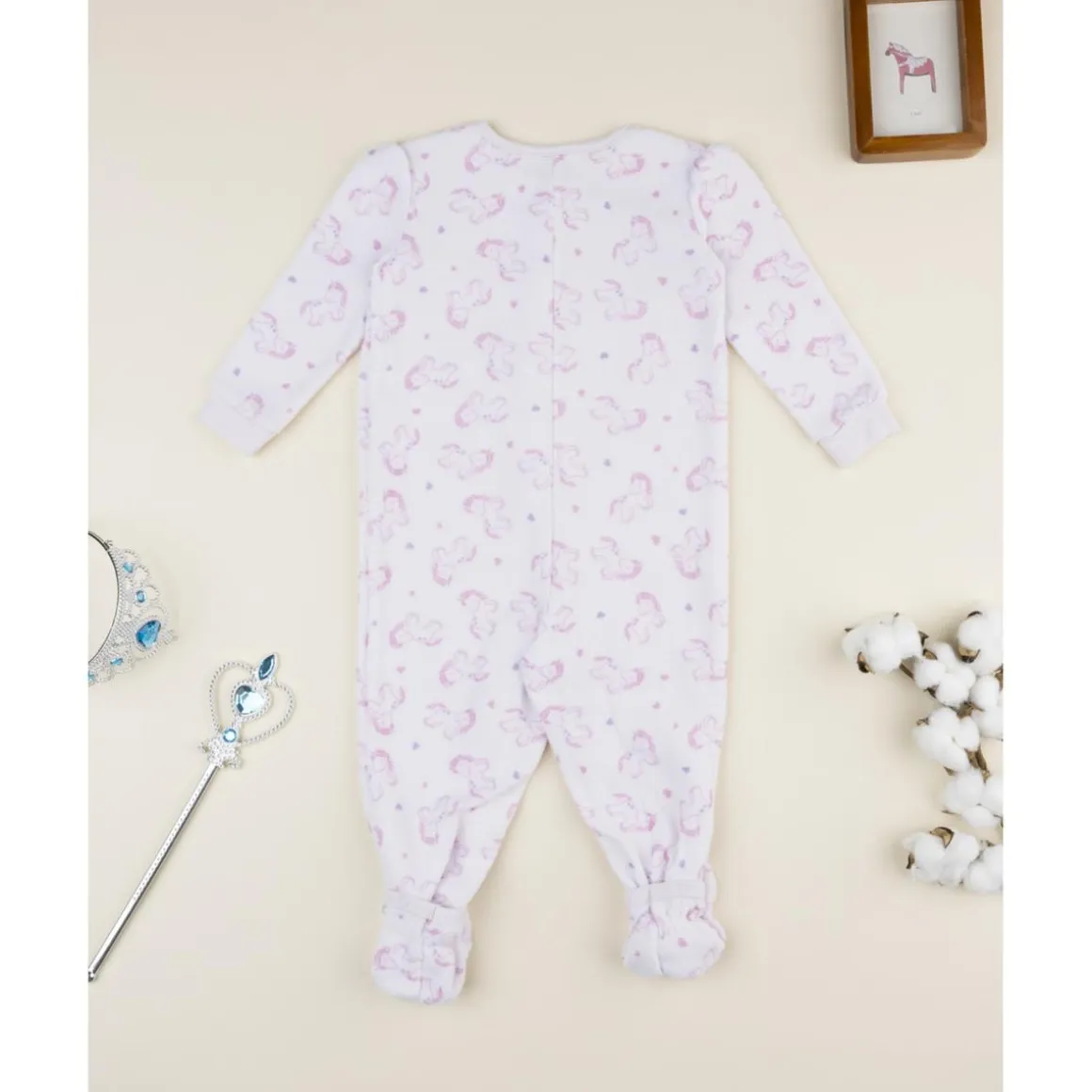 Pijama rosa de unicornios para bebé niña