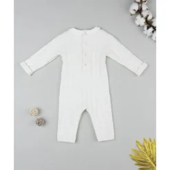 Pijama tricot blanco para recién nacida