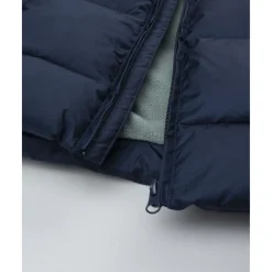 Plumífero azul con capucha para niño