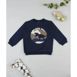 Plumífero azul con capucha para niño