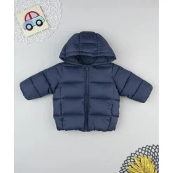 Plumífero azul con forro polar para niño