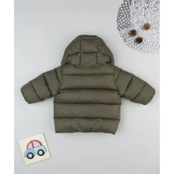 Plumífero verde con forro polar para niño