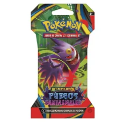 Pokémon - Megaevolución Fuegos Fantasmales - Sobre con funda cartas coleccionables en español (Varios modelos)