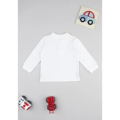 Polo niño blanca manga larga