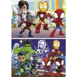Puzzle 2x48 piezas: Spidey y sus increíbles amigos ㅤ