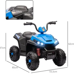 Quad eléctrico para niños Azul y Negro