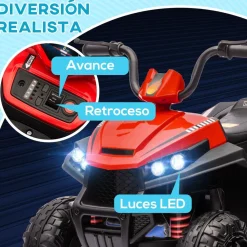 Quad eléctrico para niños Rojo y Negro