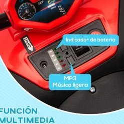 Quad eléctrico para niños Rojo y Negro