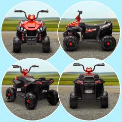 Quad eléctrico para niños Rojo y Negro