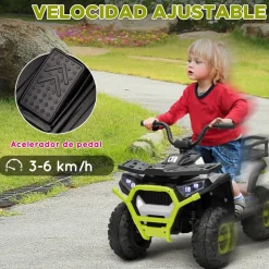 Quad eléctrico para niños Verde y Negro