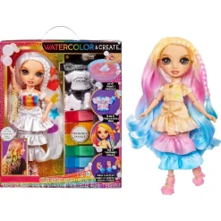Rainbow High - Watercolor & Create DIY - Muñeca ojos castaños