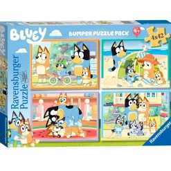 Ravensburger - Bluey - Puzzle Bluey colección 4x42 piezas para niños ㅤ
