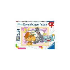 Ravensburger - Cachorros Disney - Puzzle 2x24 piezas