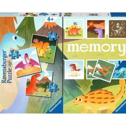 Ravensburger - Dinosaurios Memory y Puzzle multipack, cartas y piezas variadas ㅤ