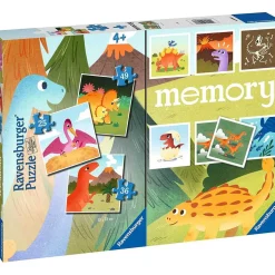 Ravensburger - Dinosaurios Memory y Puzzle multipack, cartas y piezas variadas ㅤ