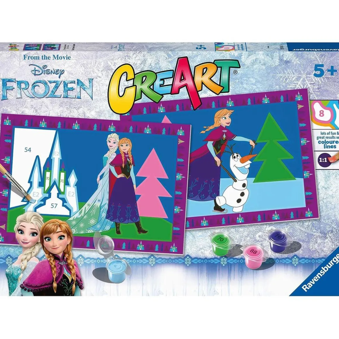 Ravensburger - Frozen - Kit de pintura por números Frozen serie Junior ㅤ