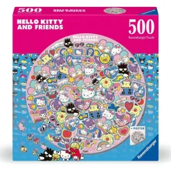 Ravensburger - Hello Kitty - Puzzle redondo 500 piezas