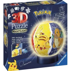 Ravensburger - Pokemon - Puzzle 3D Pokemon Nightlamp con 72 piezas y luces ㅤ