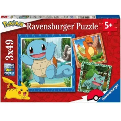 Ravensburger - Pokémon - Pack 3 puzzles 49 piezas