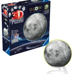 Ravensburger - Puzzle 3D luna que brilla en la oscuridad