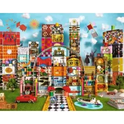 Ravensburger - Puzzle de 1500 piezas Eames House of Cards Fantasy ㅤ