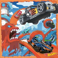 Ravensburger - Puzzle Hot Wheels, Colección de 3 puzzles de 49 piezas ㅤ