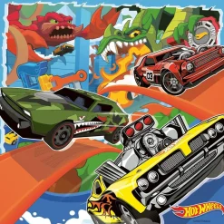 Ravensburger - Puzzle Hot Wheels, Colección de 3 puzzles de 49 piezas ㅤ