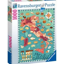 Ravensburger - Puzzle mapa de Italia dulce 1000 piezas ㅤ