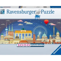 Ravensburger - Puzzle panorámico Berlin de noche 1000 piezas ㅤ
