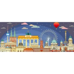 Ravensburger - Puzzle panorámico Berlin de noche 1000 piezas ㅤ
