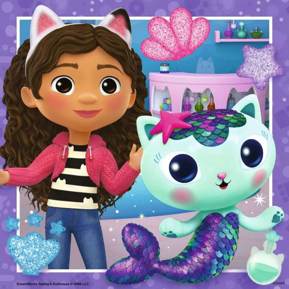 Ravensburger - Puzzle 3x49 piezas Gabby's Dollhouse, colección multicolor ㅤ