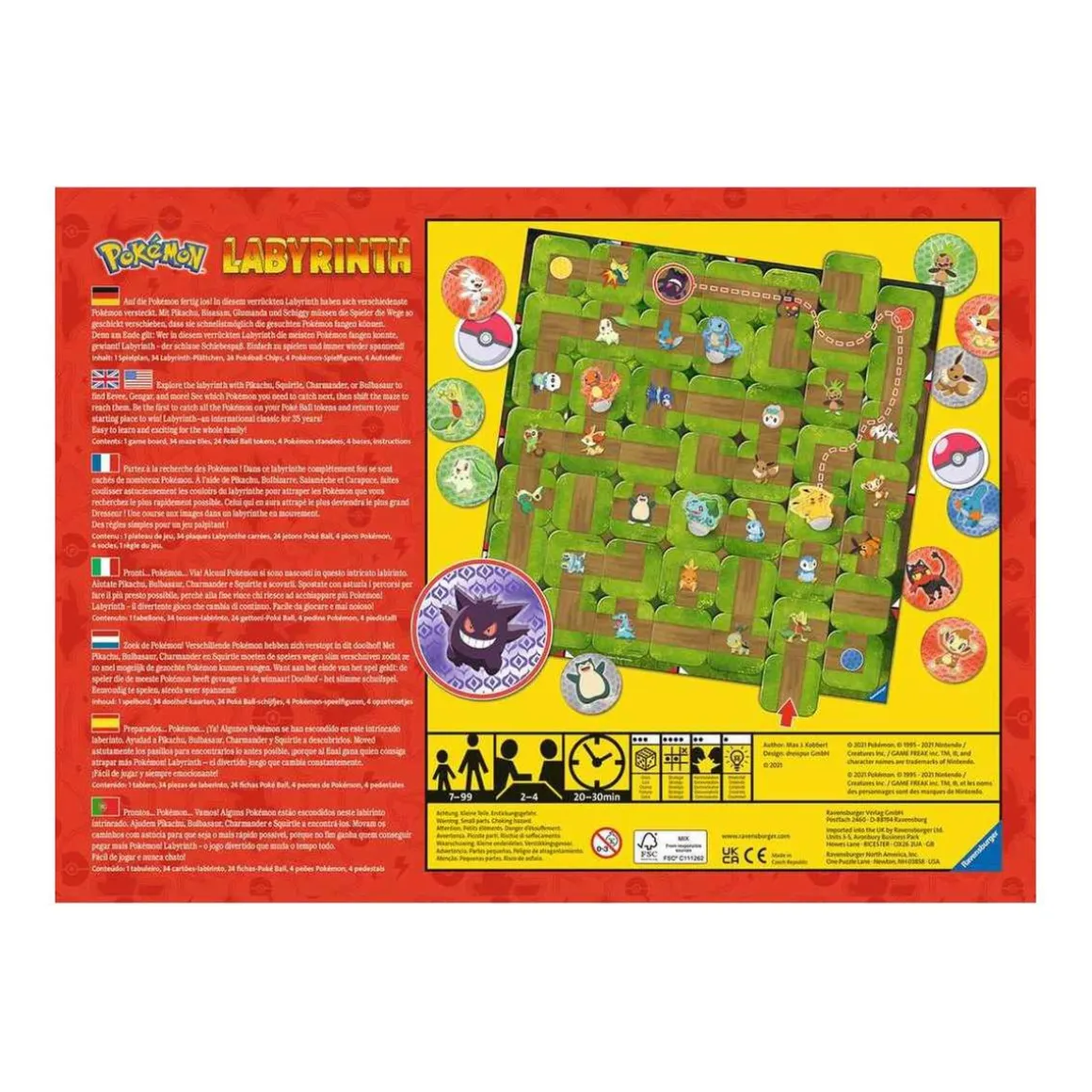 Ravensburger-Laberinto Pokémon-Juego de mesa