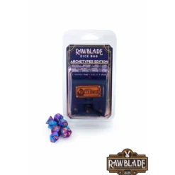 Rawblade - Dados y bolsa de cuero Mago