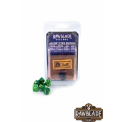 Rawblade - Dados y bolsa de cuero Druida
