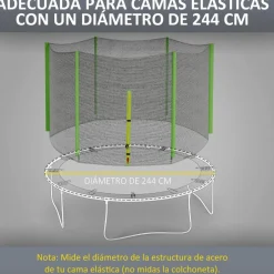 Red de seguridad para trampolín Ø244 Verde