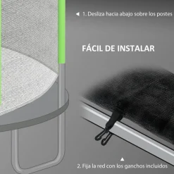 Red de seguridad para trampolín Ø244 Verde