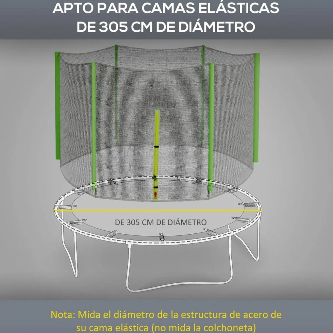 Red de seguridad para trampolín Ø305 Verde