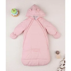 Saco de nieve rosa para niña