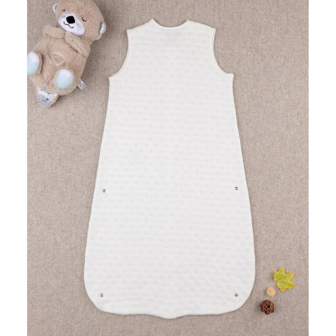 Saco sin mangas color crema