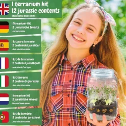 Science4you - Kit de terrario con juguetes de dinosaurios y pegatinas jurásicas ㅤ