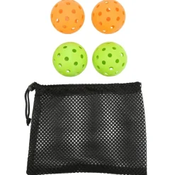 Set 4 pelotas de pickleball con bolsa-red
