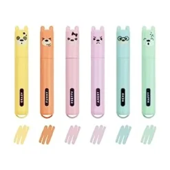 Set de 6 mini resaltadores en variados colores