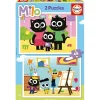 Set de 2 puzzles infantiles, 48 piezas cada uno, 28 x 20 cm ㅤ
