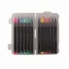 Set de 12 rotuladores con punta de pincel, fibra de nailon y trazos variables ㅤ