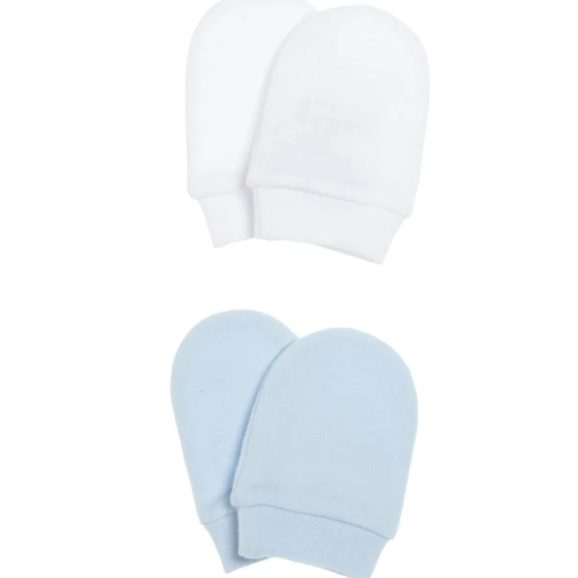 Set de dos pares de manoplas blancas y azules