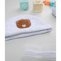 Set de Gorro y Patucos para Bebé Niño en Gris