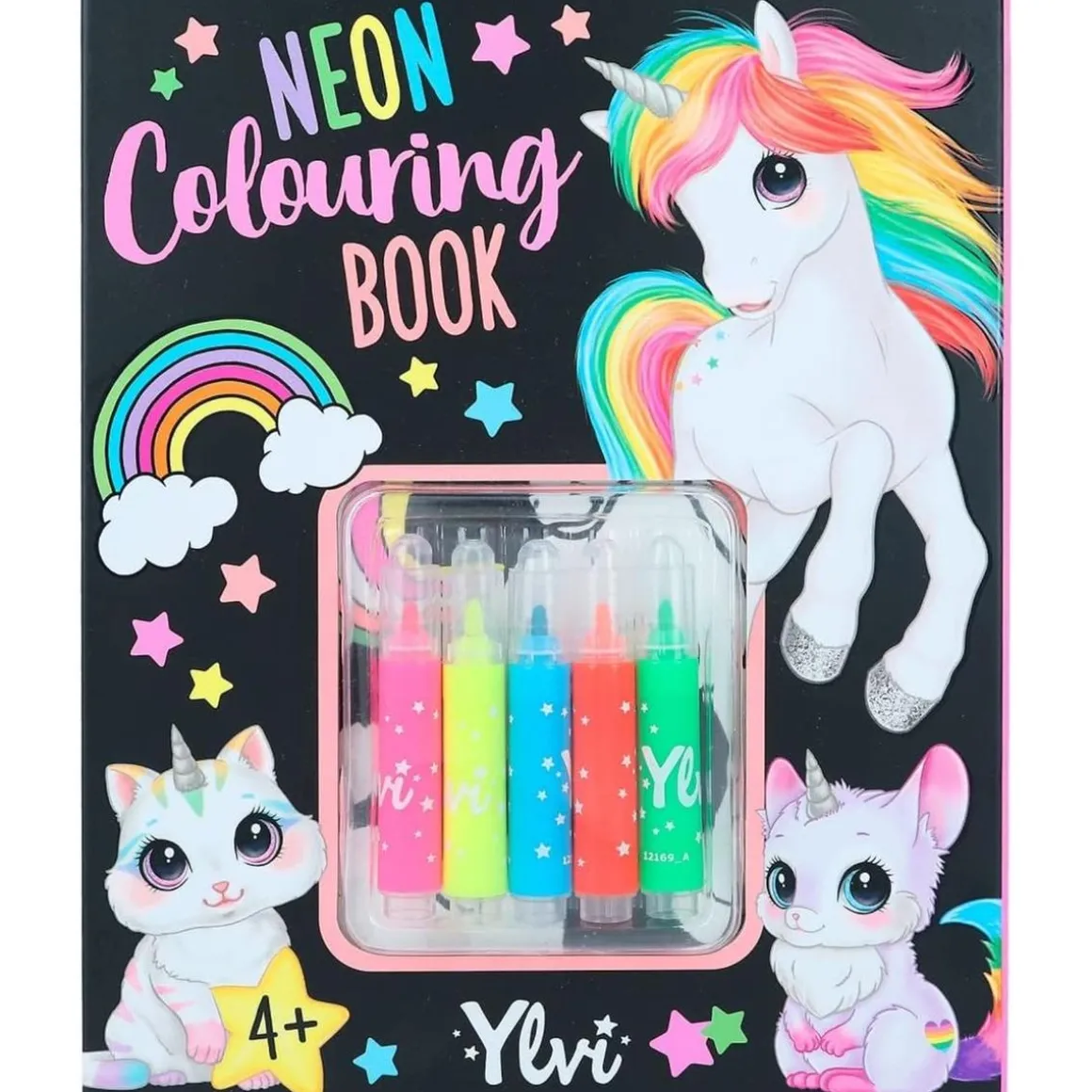 Set libro de colorear neón Ylvi