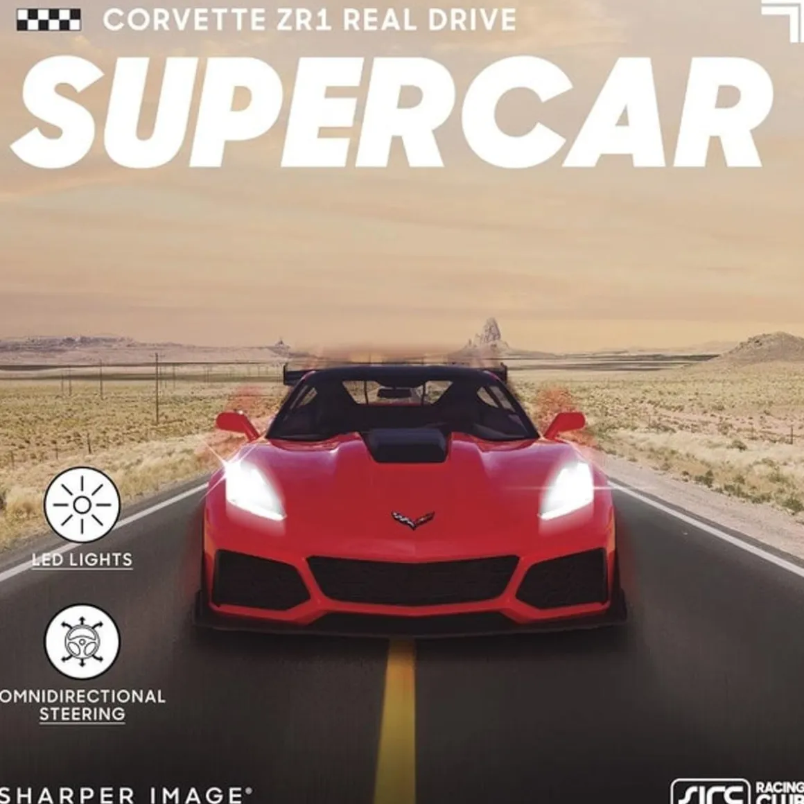 Sharper Image - Coche RC Chevrolet Corvette ZR1 Real Drive