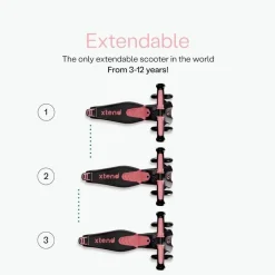 SmarTrike Xtend Scooter+Ride On Salmon Pink